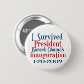 Einweihung Präsidenten Obamas Button (Vorne & Hinten)