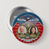 Einweihung von Biden Harris Collectible Joe Kamala Button (Vorne & Hinten)
