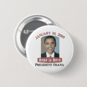 Einweihungobama-Knopf Button (Vorne & Hinten)