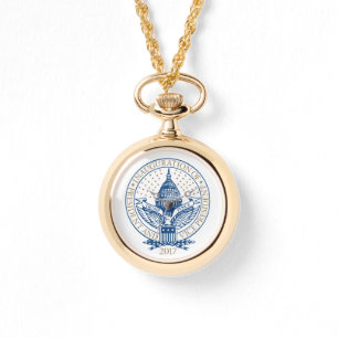 Einweihungs-Donald- TrumpMike-Pennys-Logo 2017 USA Armbanduhr