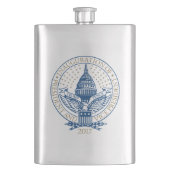 Einweihungs-Donald- TrumpMike-Pennys-Logo 2017 USA Flachmann (Vorderseite)