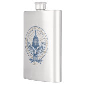 Einweihungs-Donald- TrumpMike-Pennys-Logo 2017 USA Flachmann (Links)