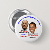 EINWEIHUNGS-JUNGE-KÖTER OBAMA BIDEN BUTTON (Vorne & Hinten)