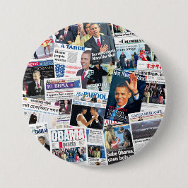 Einweihungs-Zeitungs-Knopf Obama internationaler Button