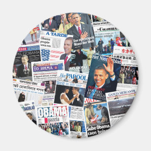 Einweihungs-Zeitungs-Magnet Obama internationaler Magnet