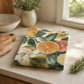 Einweihungsgeschenk Citrus Bloom Muster Geschirrtuch