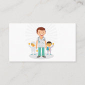 Einweihungskarte für Ärzte und Kinder Terminkarte (Rückseite)