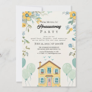 Einweihungsparty-Einladung Floral Neues Zuhause Fe Einladung