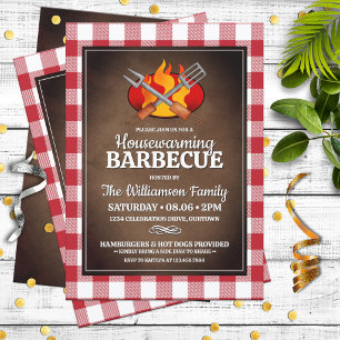 Einweihungsparty im Hinterhof mit Barbecue Einladung