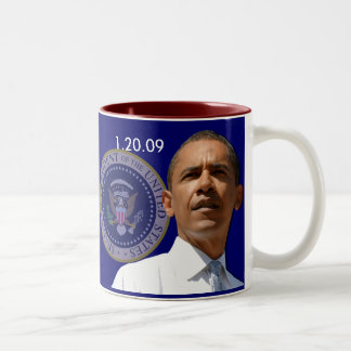 Einweihungstag 1.20.09 - Sammlergegenstand! Zweifarbige Tasse