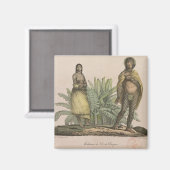 Einwohner der Osterinsel Magnet (Vorderseite/Rückseite)