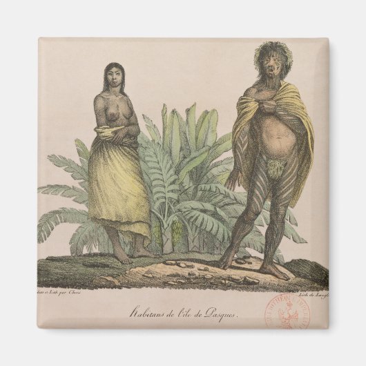 Einwohner der Osterinsel Magnet (Vorne)