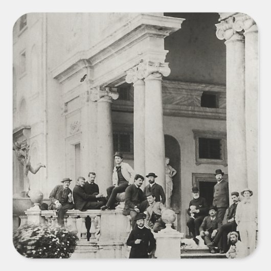 Einwohner der Villa Medici in Rom Quadratischer Aufkleber (Vorderseite)