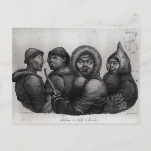 Einwohner des Golfs von Kotzebue Postkarte