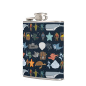 Einwohner des Ozeans Muster 1 Flachmann (Links)