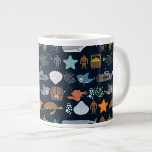 Einwohner des Ozeans Muster 1 Jumbo-Tasse