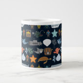 Einwohner des Ozeans Muster 1 Jumbo-Tasse (Vorderseite)