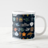 Einwohner des Ozeans Muster 1 Jumbo-Tasse (Rechts)