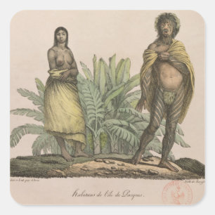 Einwohner von Osterinsel Quadratischer Aufkleber