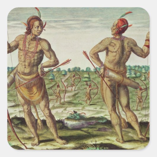 Einwohner von Virginia Quadratischer Aufkleber (Vorderseite)