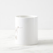 Einzeilige Kunst personalisierte Mutter-Tasse Kaffeetasse (Mittel)