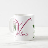 Einzel-Rosa-Blütenblume C Kaffeetasse (Vorderseite Links)