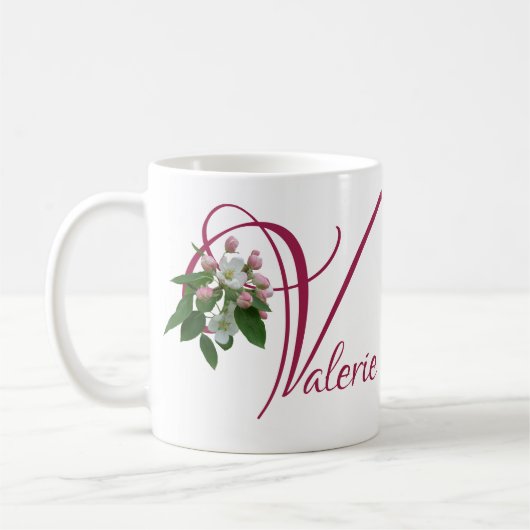 Einzel-Rosa-Blütenblume C Kaffeetasse (Links)