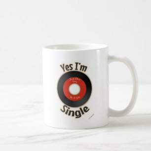 Einzel-Schallplatte Flirtige Retro-Musik Cartoon-S Kaffeetasse