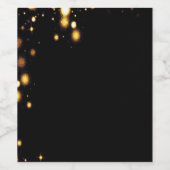 Einzel- und Gold-Bokeh-Getränkeetiketten Weinetikett (Einzelnes Label)