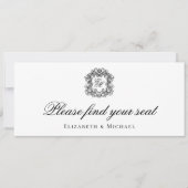 Einzel-Wappen-Hochzeitskartentabelle Einladung (Vorderseite)