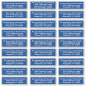 Einzeladressen-Labels Navy Blue Aufkleber (Vorderseite)