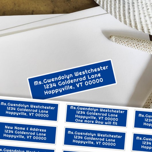 Einzeladressen-Labels Navy Blue Aufkleber