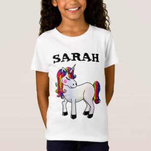 EINZELANFERTIGUNG MÄDCHEN EINHORN NAME T-SHIRT