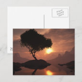 Einzelbaum-Postkarte Postkarte (Vorne/Hinten)