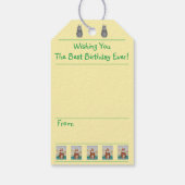 Einzelbild des niedlich-braunen Hasen Geschenkanhänger (Rückseite)