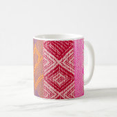 Einzelbilder mit indianischem Stoff mit bunten Fle Kaffeetasse (VorderseiteRechts)