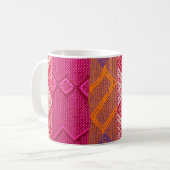 Einzelbilder mit indianischem Stoff mit bunten Fle Kaffeetasse (Vorderseite Links)