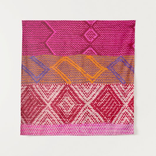 Einzelbilder mit indianischem Stoff mit bunten Fle Wandteppich (Vorderseite (Horizontal))