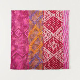 Einzelbilder mit indianischem Stoff mit bunten Fle Wandteppich