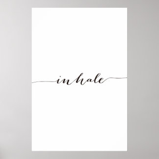 Einzeldruck, Minimalistische Typografie, Atem Poster
