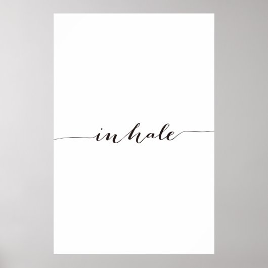 Einzeldruck, Minimalistische Typografie, Atem Poster (Vorne)