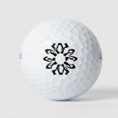 Einzelelement-Blumenmuster Golfball (Vorderseite)