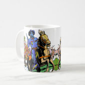 Einzelfahrer und Vintage Comicen des Apache Kaffeetasse (Vorderseite Links)