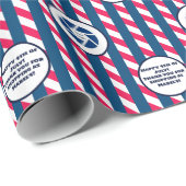 Einzelhandel 4. Juli Gestreifter Logo-Text Geschenkpapier (Rolleneckpunkt)