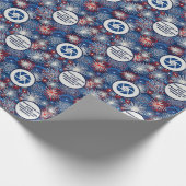 Einzelhandel 4. Juli Logo-Text für Fireworks Geschenkpapier (Ecke)