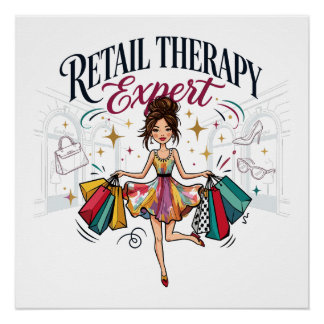 Einzelhandel-Therapie-Expertin – Glam-Boutique-Käu Poster