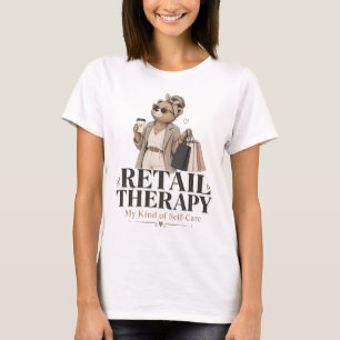 Einzelhandel-Therapie Lustiger Einkaufsbär Mama Se T-Shirt
