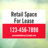 Einzelhandelsfläche für Leasingnummer rot und weiß Fensteraufkleber (Blatt 3)