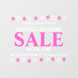 Einzelhandelsgeschäft Ende Frühjahr Fensteraufkleber