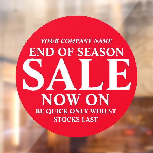 Einzelhandelsgeschäft Geschäftsbezeichnung Rot run Fensteraufkleber (Blatt 2)